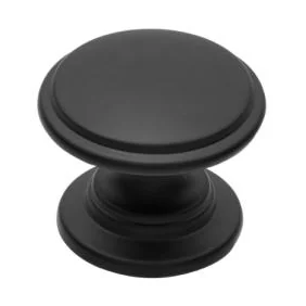 Matte black cabinet knob