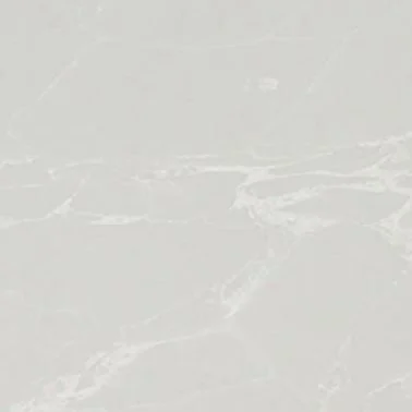 Warm white quartz slab with soft veining